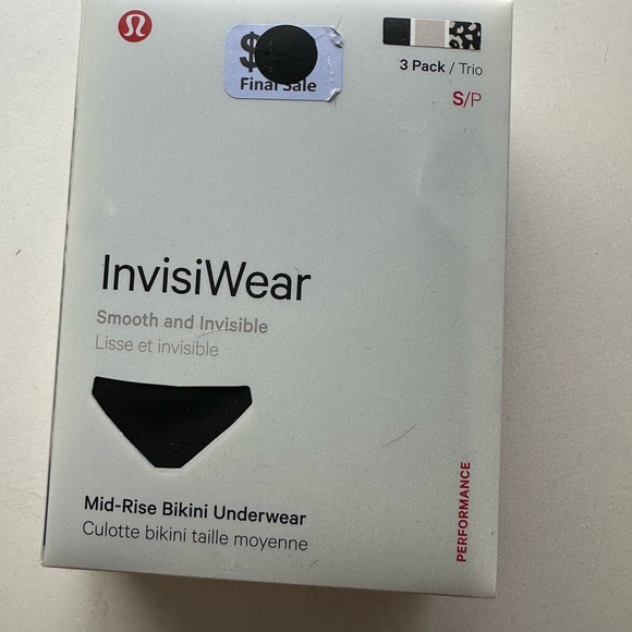 lululemon athletica Other - Lululemon InvisiWear Mid-Rise Bikini Underwear Small NEW